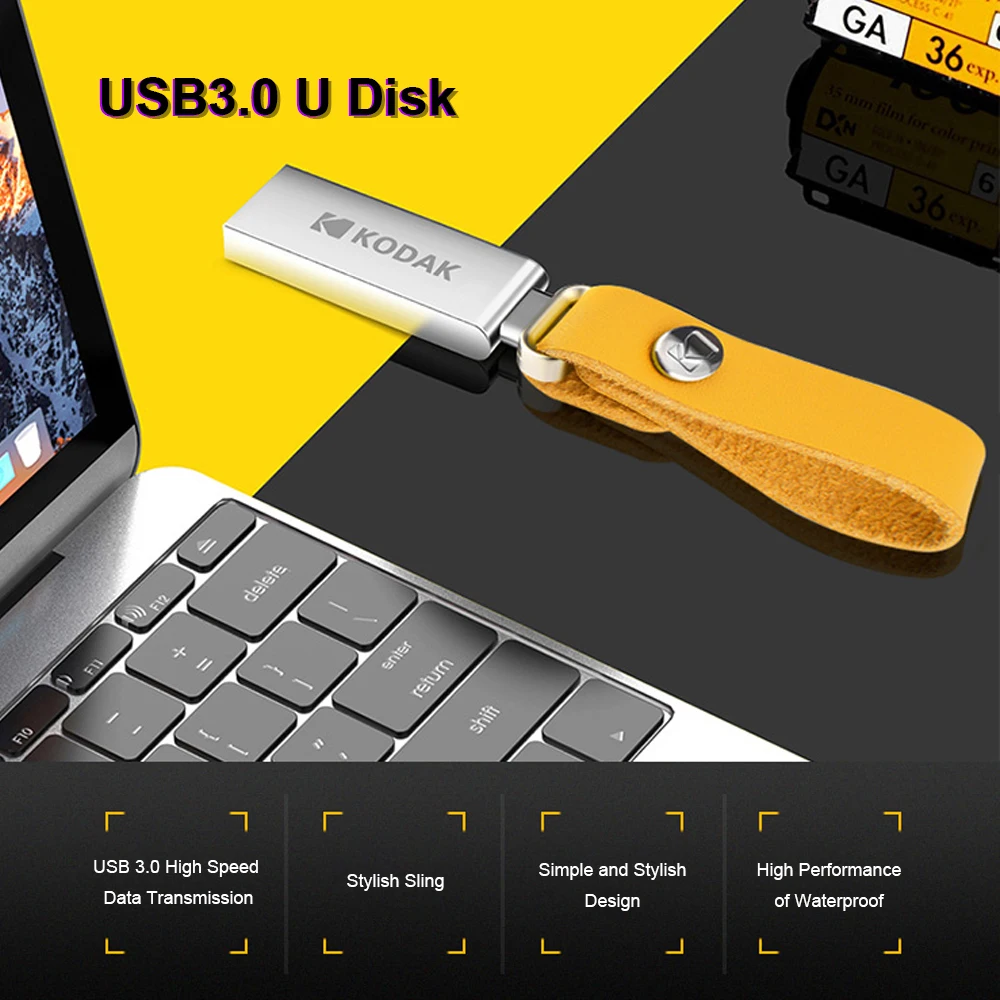 Kodak pendrive K123 USB 3 0 металлический флеш-накопитель 16 ГБ 32 64 Гб 128 U диск OTG подарок |