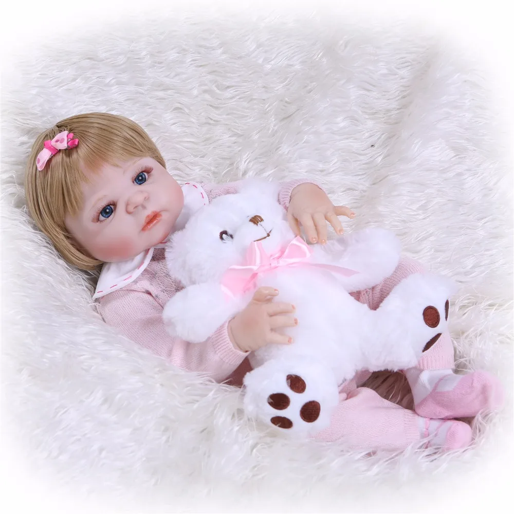 Bebes reborn 23 &quot57 см полностью виниловая силиконовая кукла-Реборн девочка кукла с