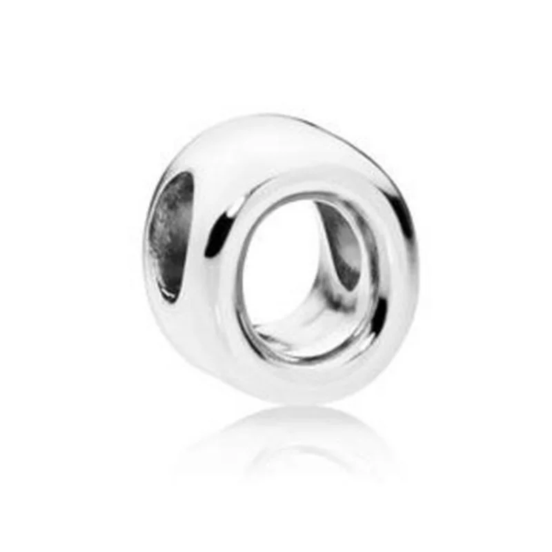 DINGLLY 2 шт./лот 925 Мода серебро 26 букв Бусины Подходят Pandora инициалы пара любовь дружба ожерелья браслеты - Цвет: O