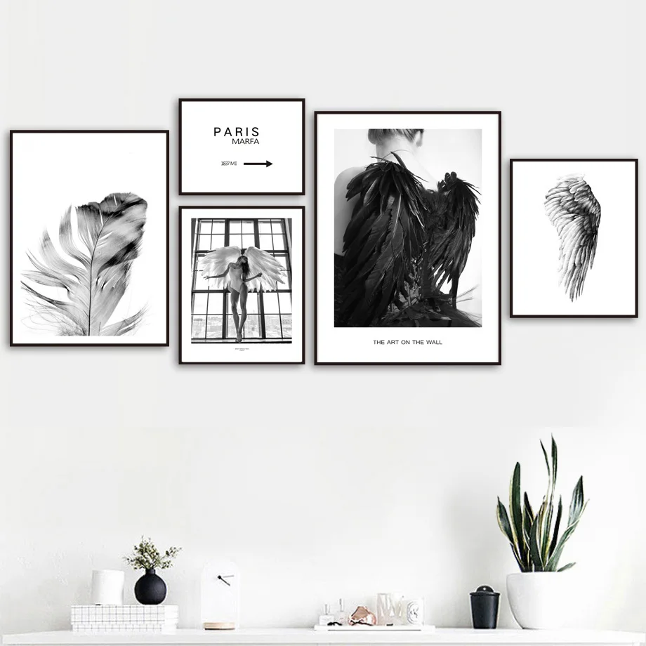 Цветные ангелочки для девочек скандинавские постеры и художественная печать на