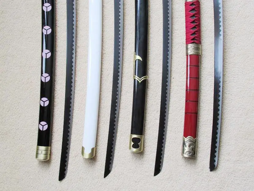 S2698 Аниме ONE PIECE SHUSUI WADO ICHIMONJI YUBASHIRI SANDAI KITETSU SWORD BLACK HAMON 41 &quotLOT 4 | Игрушки и хобби