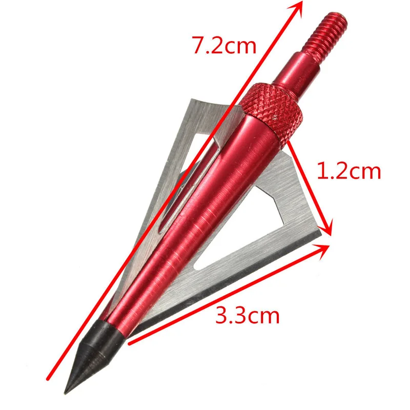 6 шт. широкие наконечники для стрельбы из лука с кровяным бегунком 100 зерна и охоты