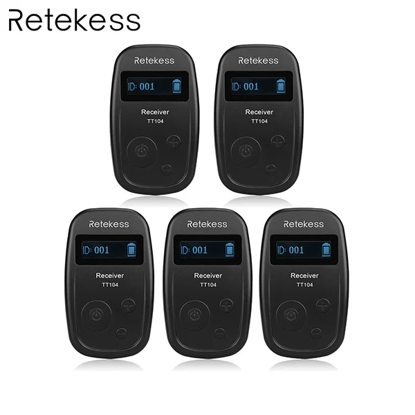 Retekess 5 шт. TT104 UHF беспроводной приемник для беспроводной гид системы встречи церкви синхронного перевода системы