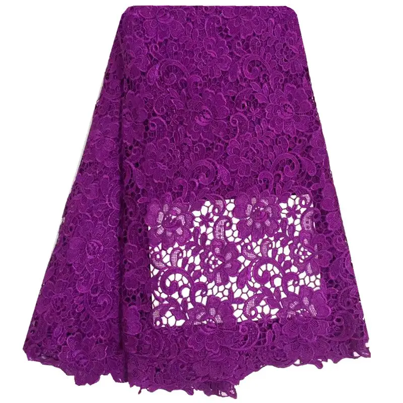 Высококачественные оранжевые вышитые сетчатые кружева ткань водорастворимый