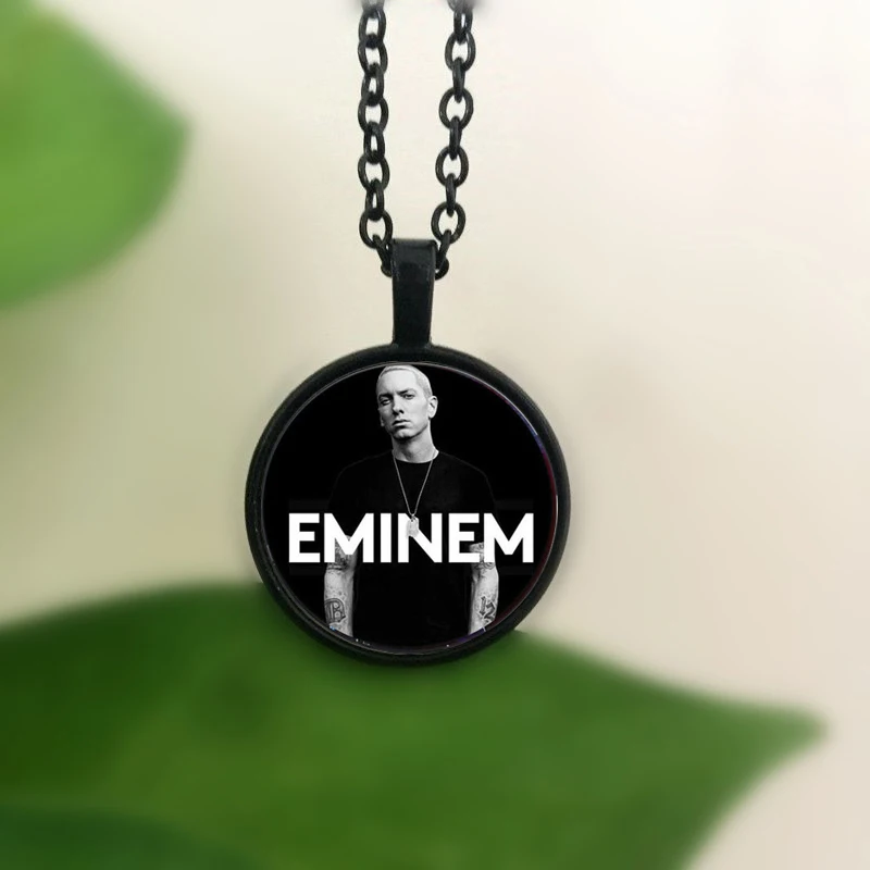 WUSQWSC 3 цвета Eminem мода новый кристалл стекло кулон ожерелье для женщин мужчин