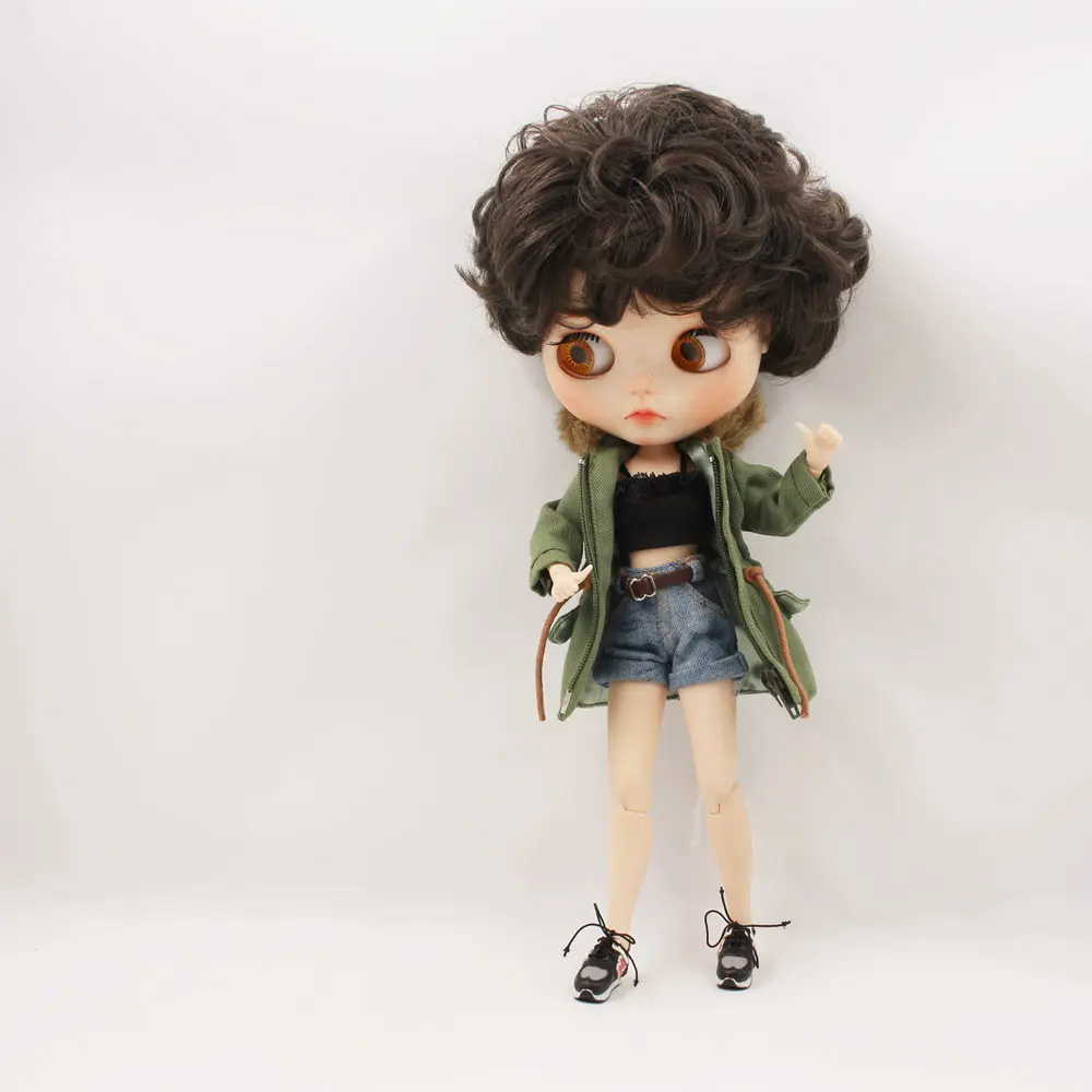 ICY DBS Blyth doll joint Doll Green army jacket denim shorts black lace bra anime clothes | Игрушки и хобби