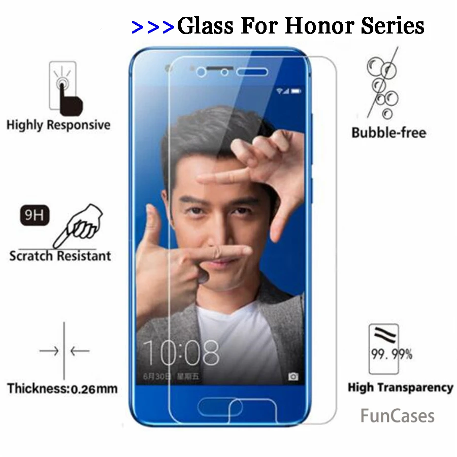 Для huawei honor 7X Стекло защитный для 9 8 6 Plus 6A 6X 6C 5X 5C 7i экран защитная пленка