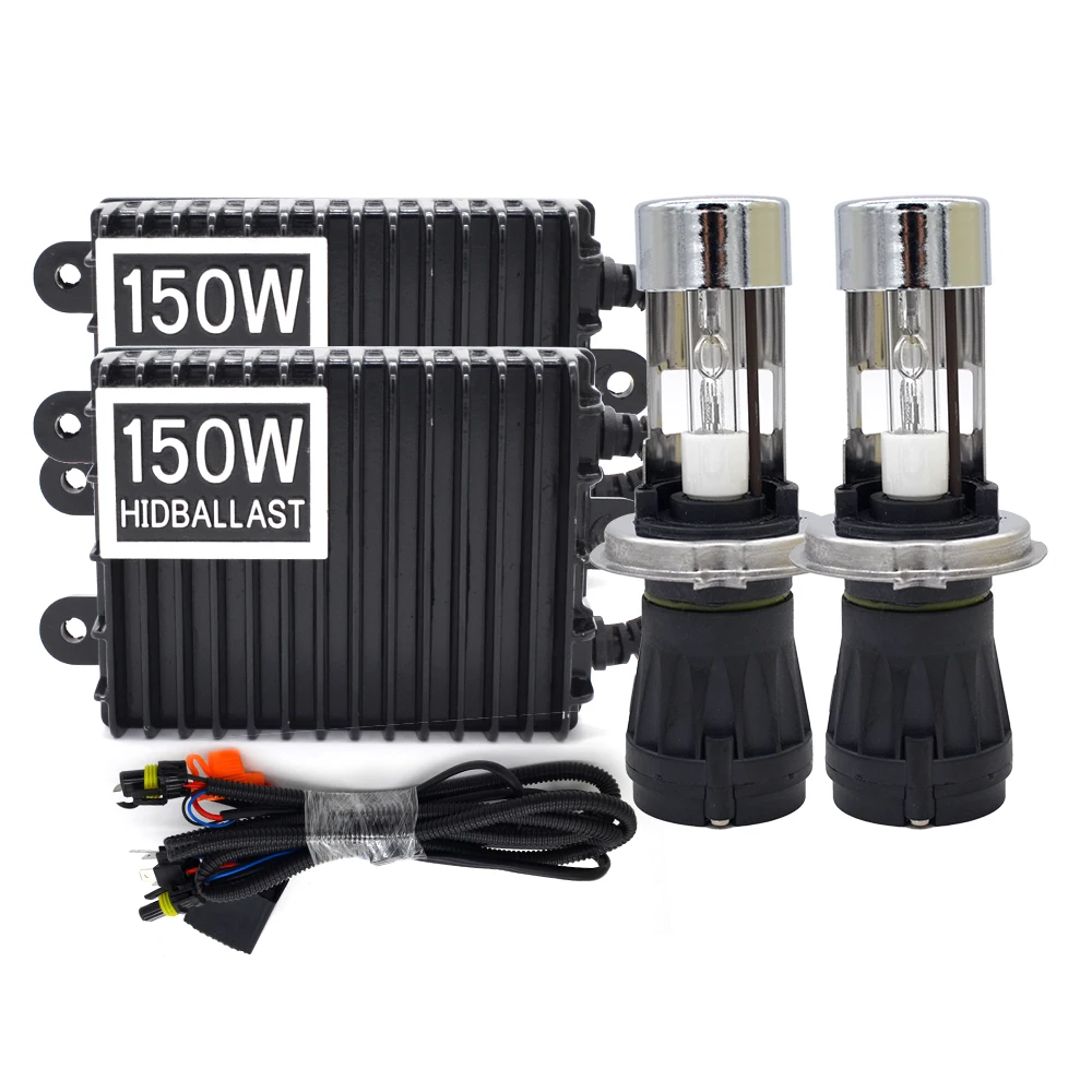 HID балласт H4 ксеноновая лампа высокой мощности 12 В 150 Вт 4300K 5000K 6000K 8000K Hi/Lo комплект