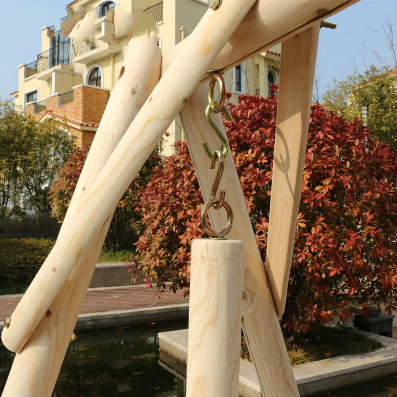 Модные уличные качели для сада, балкона, уличные, для детей и взрослых, для двора, из твердой древесины, для дома, двойные, европейские, кресло-качалка