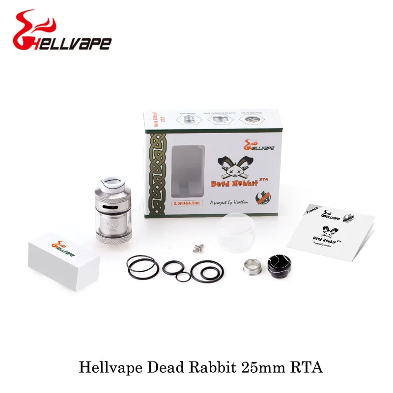 Электронная сигарета Hellvape Dead Rabbit 25 мм RTA 2 мл/4 5 мл распылитель с полимерным