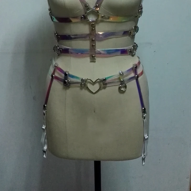 Подвязки для ног с голограммой пикантные двухрядные подвязки ручной работы в