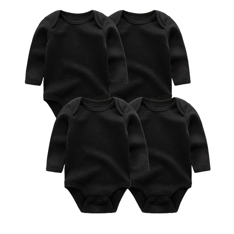 baby boy bodysuit12 4 шт./партия, зимний детский комбинезон с длинными рукавами, детский комбинезон хлопок, одежда для маленьких мальчиков и девочек - Цвет: baby boy bodysuit12