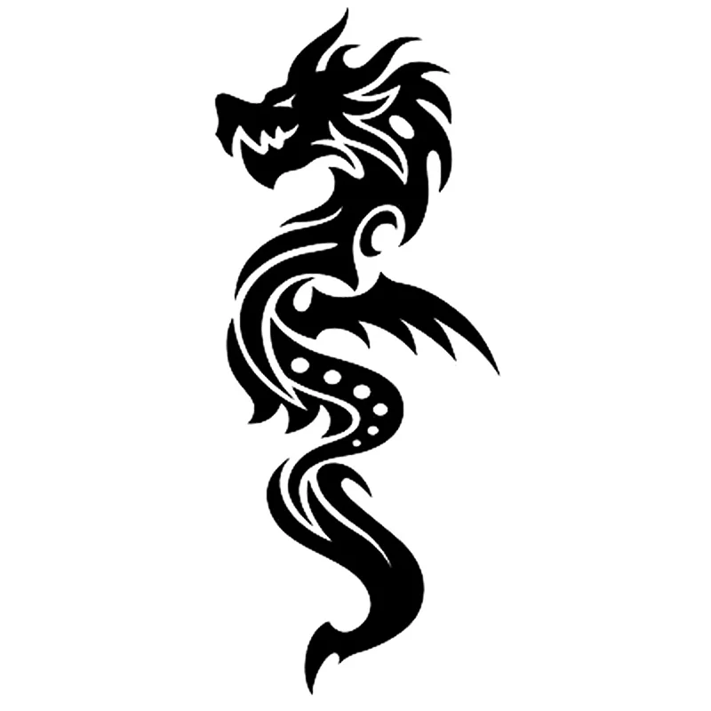 

5.2cm*12.4cm Cartoon Interesting Dragon Car Styling Car Sticker Vinyl Decal Black/Silver S6-2997