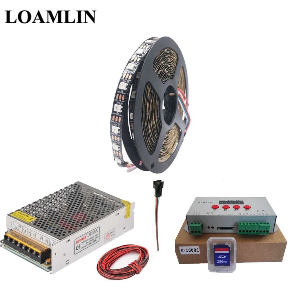 WS2812B WS2812 RGB Светодиодная лента K 1000C (T 1000S Обновлено) Led контроллер DC5V светодиодный