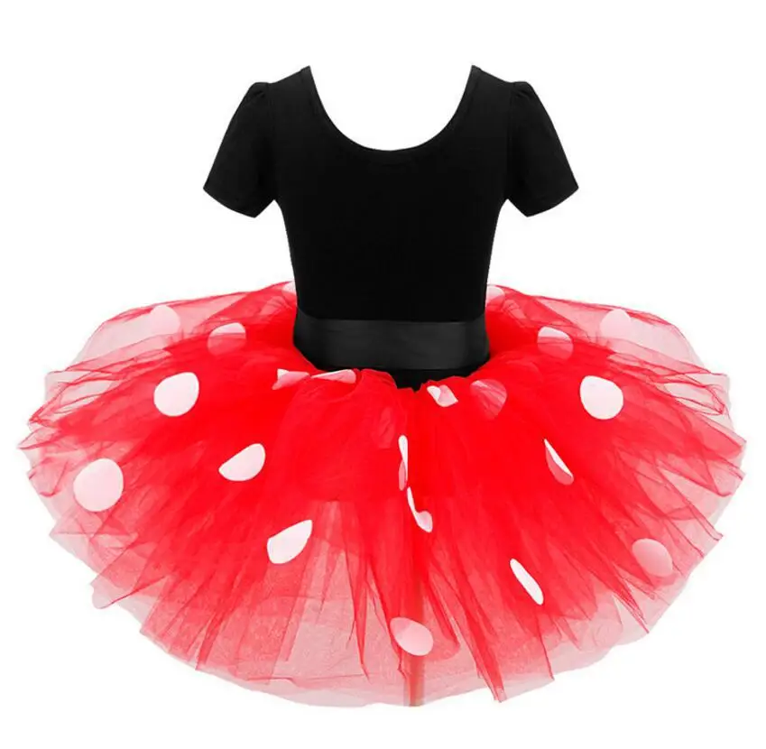 Disney children's dress Minnie big dot mesh Fashion cotton summer | Детская одежда и обувь