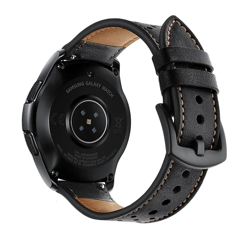 Кожаный ремешок для samsung Galaxy Watch 46 мм 42 мм gear S3 frontier/Классический 22 мм/20 мм браслет на запястье amazfit bip/bip 2