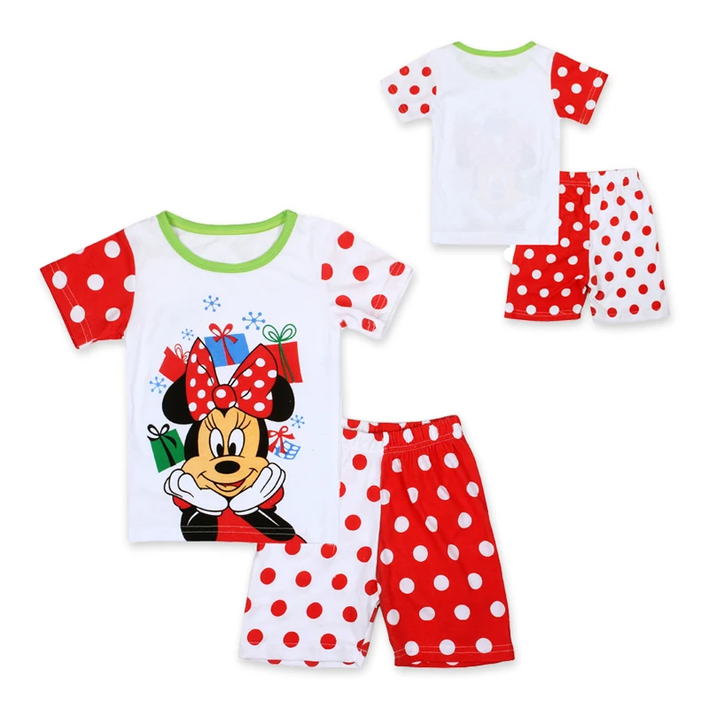 Детская одежда пижамные комплекты для девочек 2018 Милая футболка и шорты