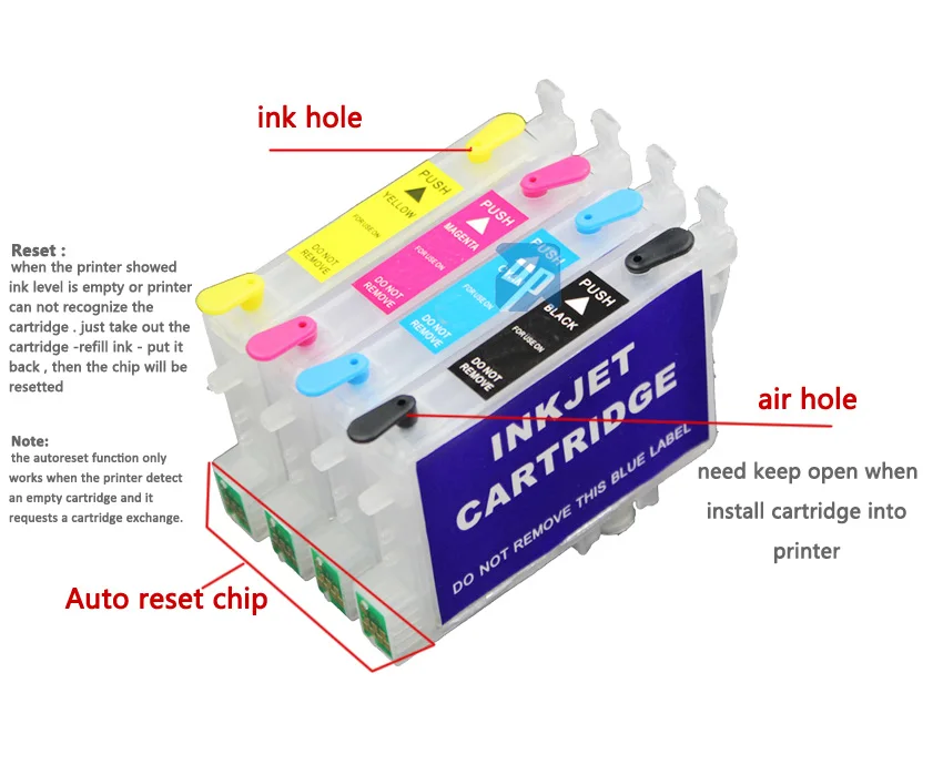 Картридж T0551 T0552 T0553 T0554 для принтера Epson RX420 RX425 R240 R245 RX520|ink cartridge|ink cartridge for epsoncartridge