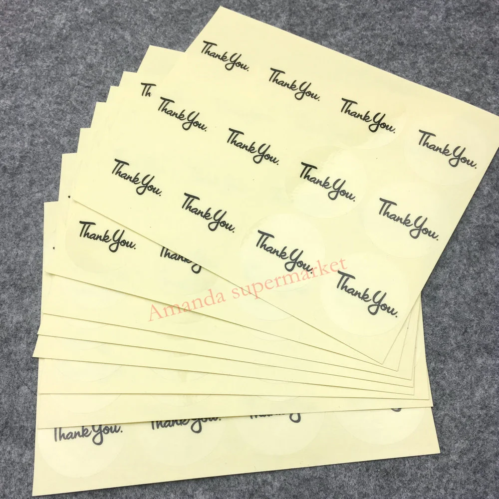 Круглые и прозрачные наклейки спасибо упаковочные уплотнения уплотнительные