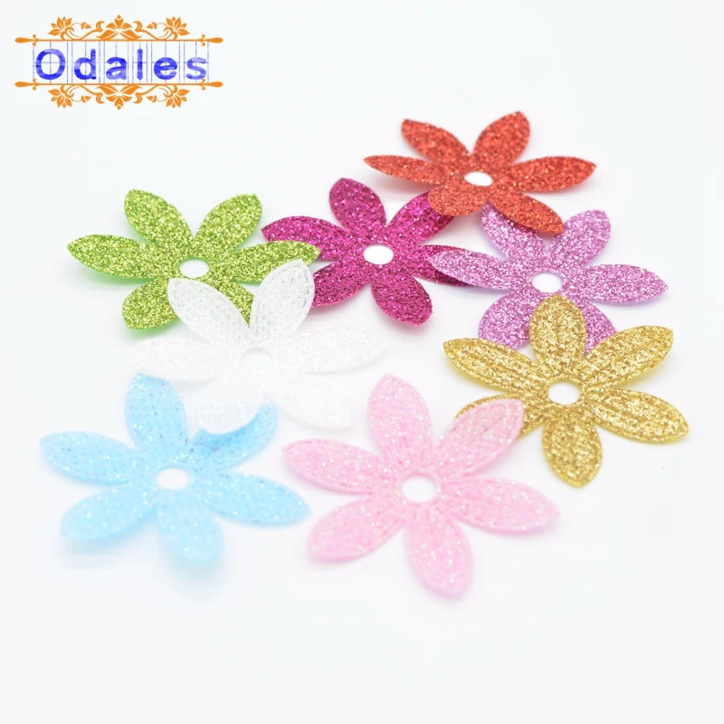 40 шт. микс Цвет нетканый материал весенний цветок блестящие нашивки
