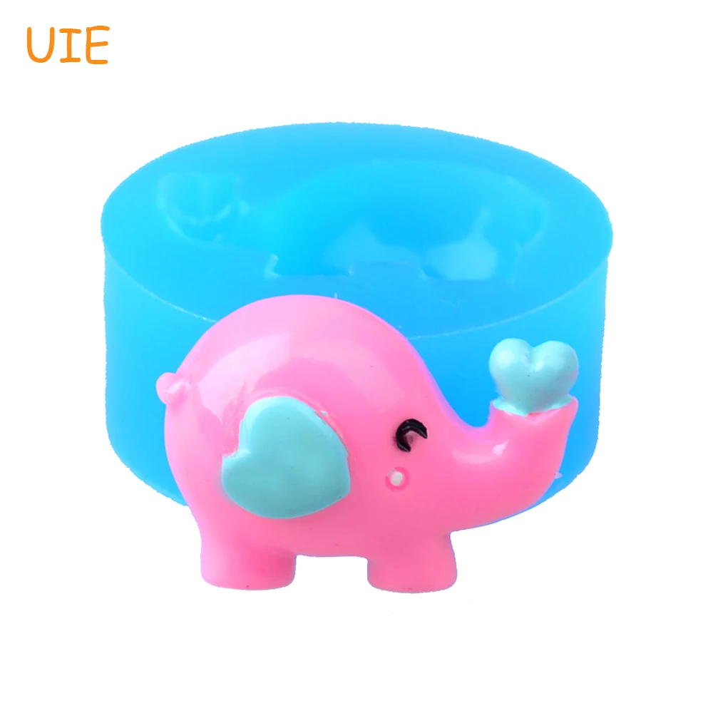 DYL394U 24,2 мм Kawaii слон Силиконовая форма-форма в виде животных пищевой, помадки, сахарное ремесло, декоративные, ювелирные изделия, смола, глазурь