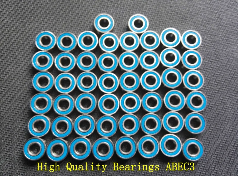 Бесплатная доставка 5X11X4 50 шт. MR115 2RS ABEC3 голубая резина фотоподшипник 5x11x4 мм|bearing