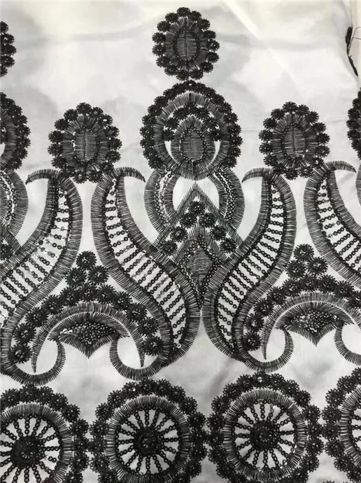 

Free shipping 2017 Latest yellow Africa George Lace Fabric With Sequins Fancys Nigerian Georges For Wedding Party 5Yards