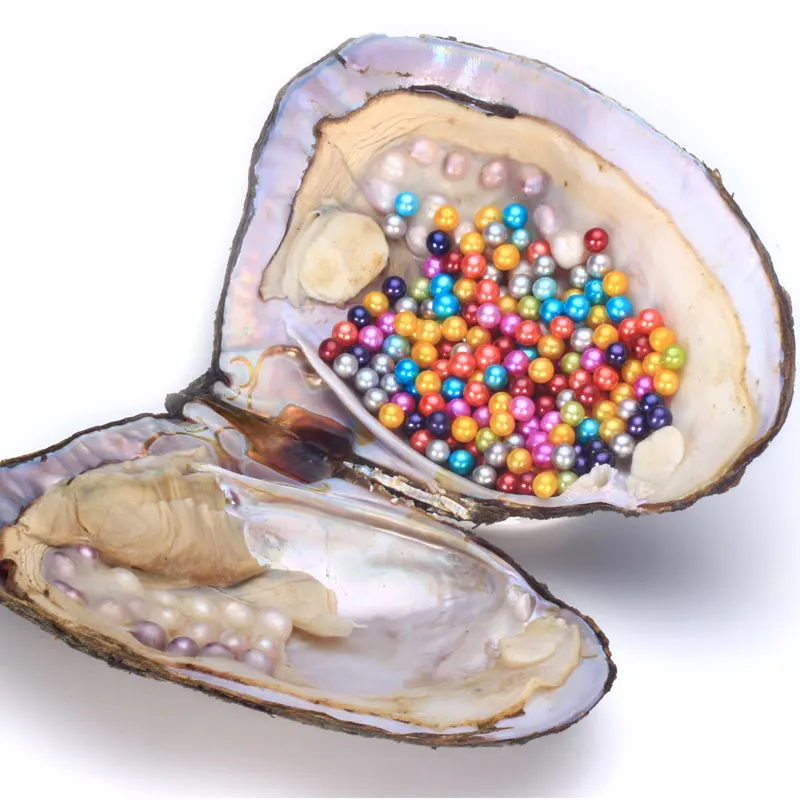 30 шт./лот круглые цветные Свободные жемчужины Устрица акойя свободные окрашенные