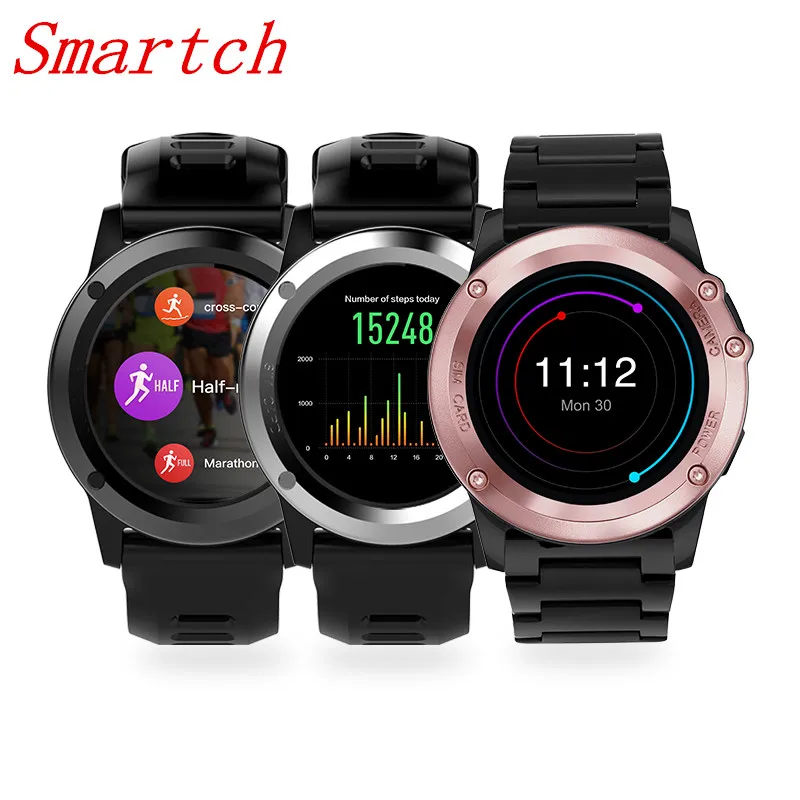 Смарт-часы Smartch H1 с ОС Android 5 1 умные часы 512 МБ 4 Гб ПЗУ gps SIM 3G монитор сердечного