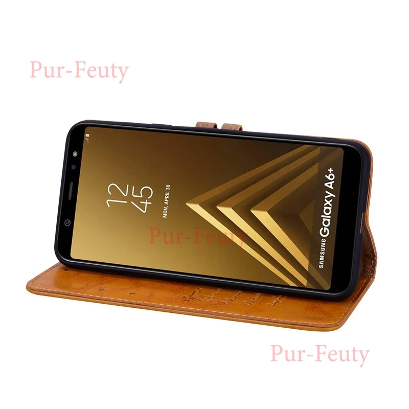 Для Samsung Galaxy A6 2018 SM A600 A600FN кожаный ремешок флип кошелек аксессуар чехол для A6Plus A605