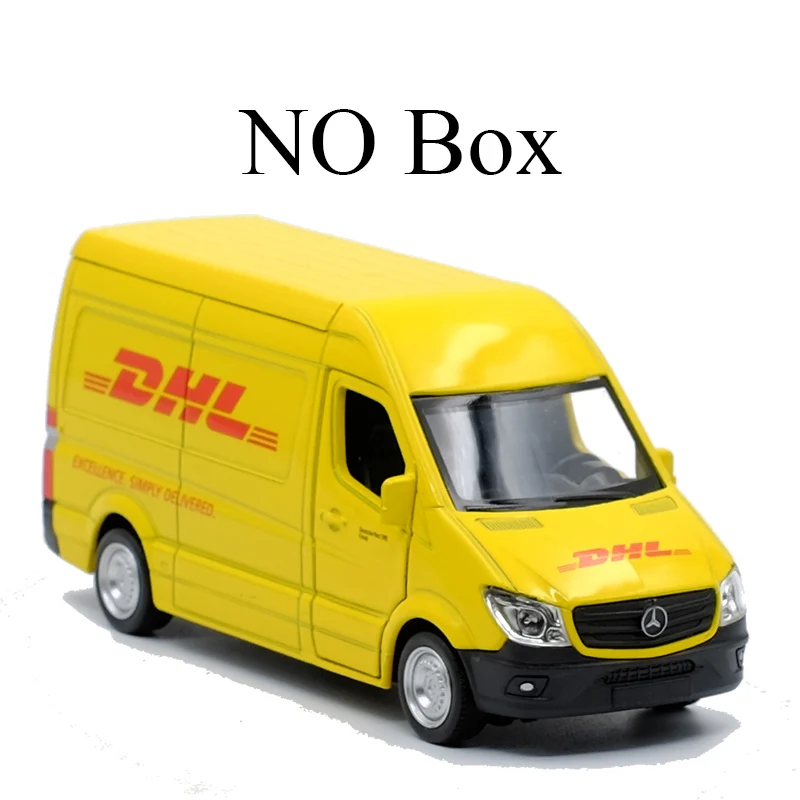 Yellow(no box) РМЗ CITY 1:36 Sprinter фургон(DHL) сплава литья под давлением модель автомобиля игрушка с оттягиваемая назад для детей подарки коллекция игрушка - Цвет: Yellow(no box)