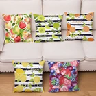 Наволочки плюшевые, супер мягкие, с изображением фруктов, оранжевых, лимонов, чехол для подушки с принтом, 45*45, наволочка для дивана, наволочка для домашнего декора, чехол