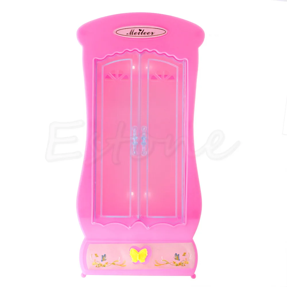 

New Pink Closet Wardrobe Doll Girls Toy Princess Bedroom Furniture