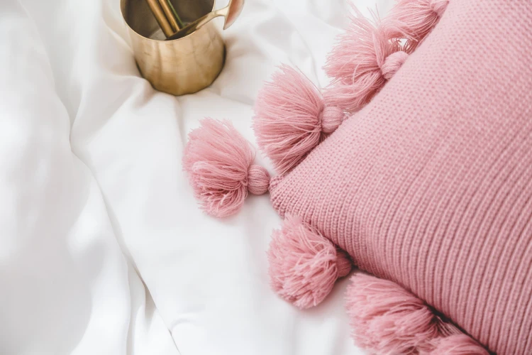 Cotton Knit Pillow Cover Solid Color Fringed Side Pillow Princess Home Decor Cushion Cover Cojines Decorativos Para Sofa