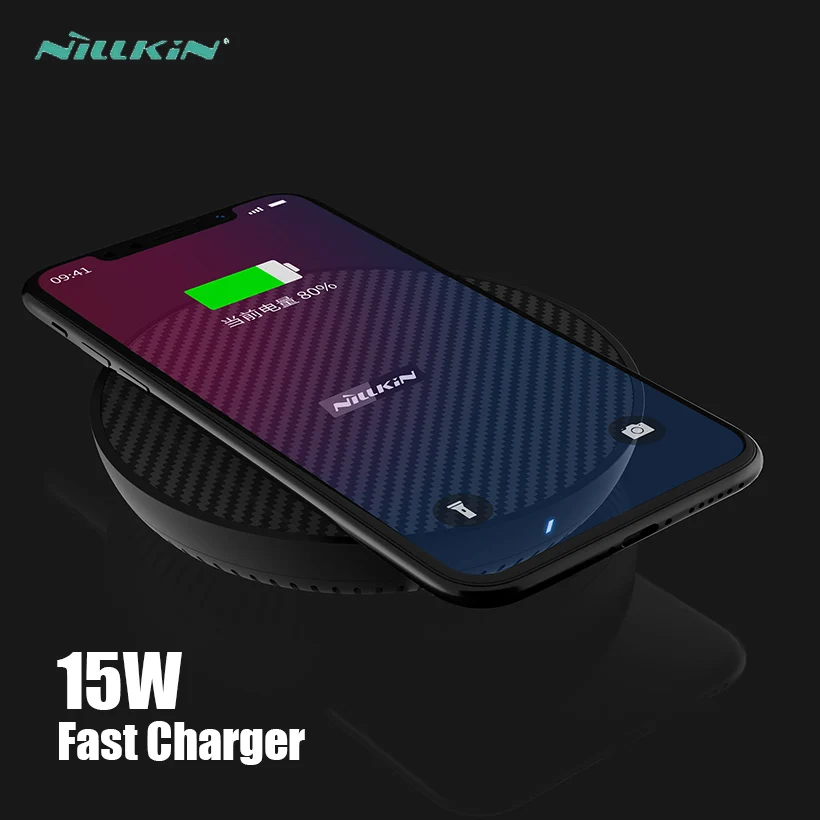 Nillkin PowerFlash 15 Вт быстрой зарядки Pad для iPhone XS Max XR X 8 плюс Qi Беспроводной Зарядное устройство для samsung примечание 9 8 S9 S8 плюс S7