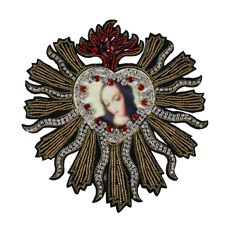 10 шт. аппликация для одежды украшенная бисером|applique clothes|patches appliquesrhinestone patch |