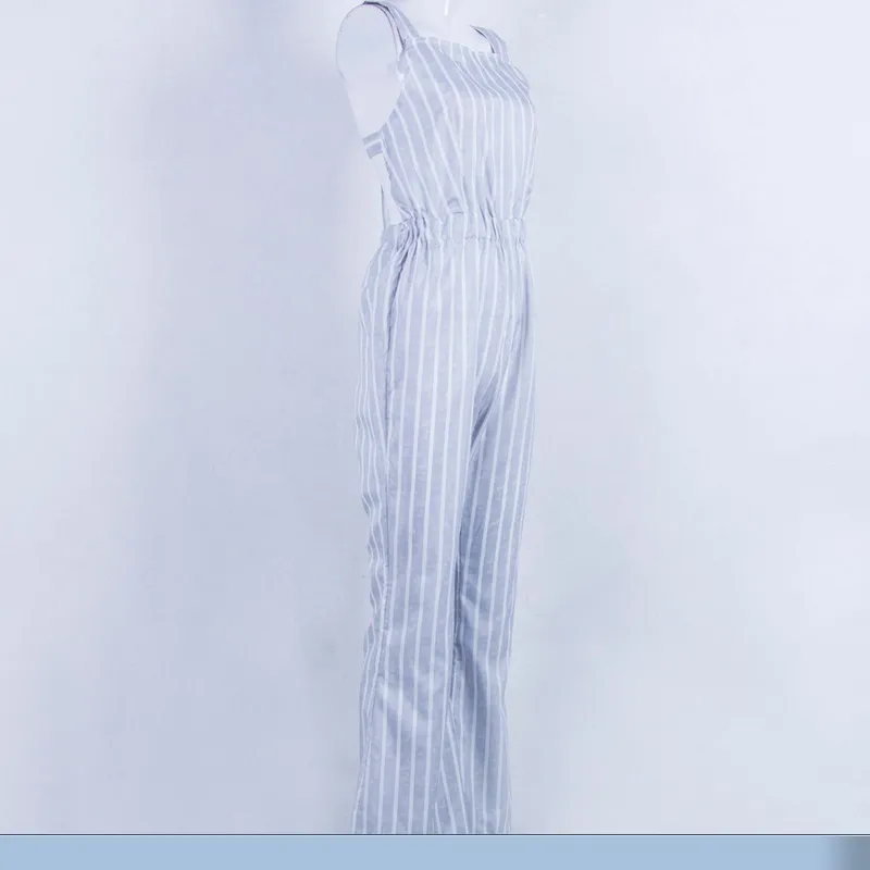 Женский комбинезон с открытой спиной повседневный Свободный без рукавов в