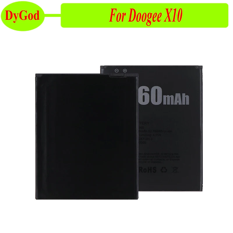Аккумулятор DyGod 3360 мАч для Doogee X10 сменные батареи батарея смартфона