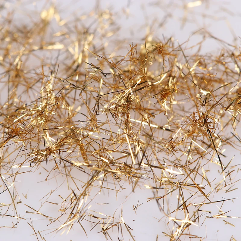 Полоски для ногтей золотого и серебряного цвета 1 коробка металлическая