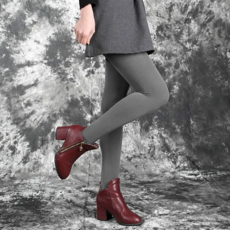 Warm Winter Skinny Slim Brushed Leggings Stretch Pants Thick Footless | Женская одежда