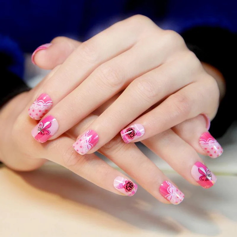 ROSALIND 5 шт./компл. двухсторонний дизайн ногтей акриловый цветочный живопись