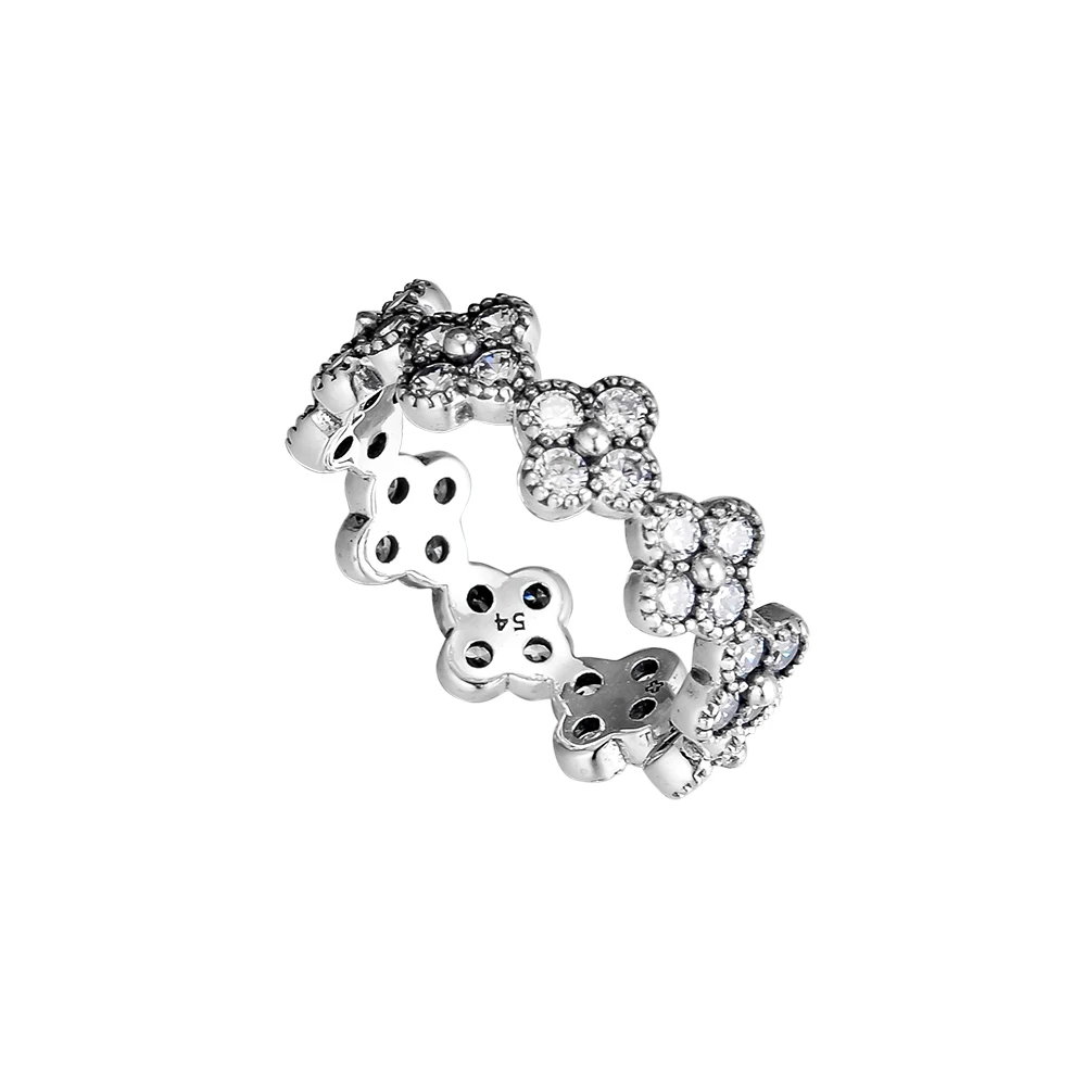 Oriental Blossom Rings 100% 925 Sterling Silver Jewelry with Clear CZ Free Shipping | Украшения и аксессуары