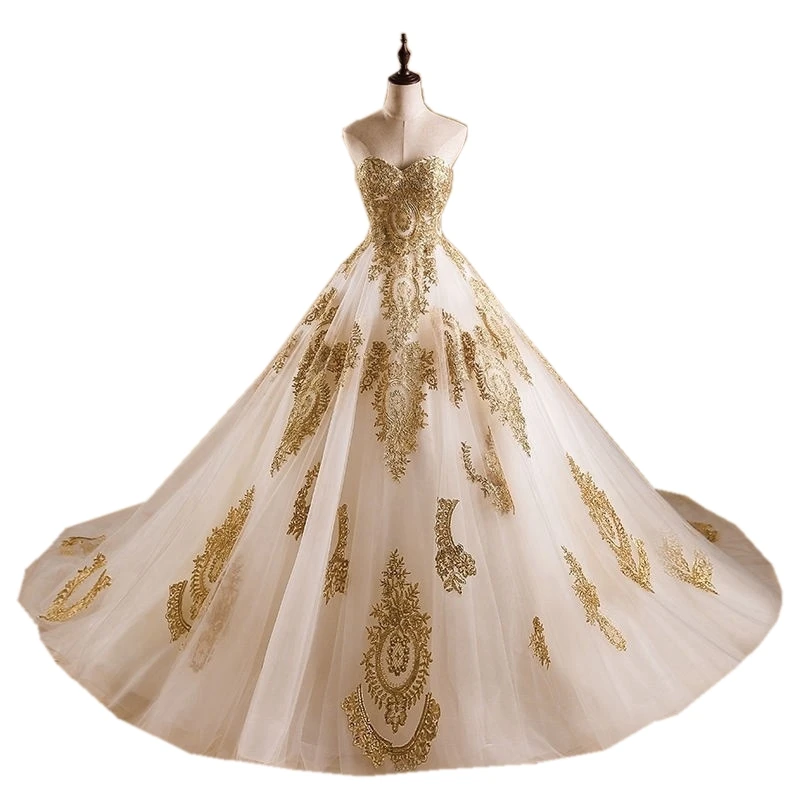 champagne ANGELSBRIDEP Бальные платья Милая Золотая аппликация со шлейфом Vestidos De 15 Anos бальное платье дебютантное платье горячая Распродажа - Цвет: champagne