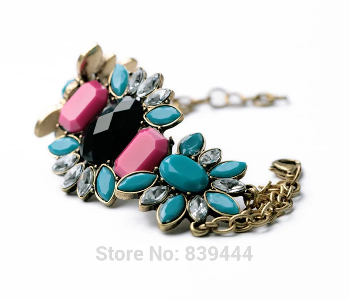 Модные женские ювелирные изделия цвет драгоценный камень цветок новый дизайн