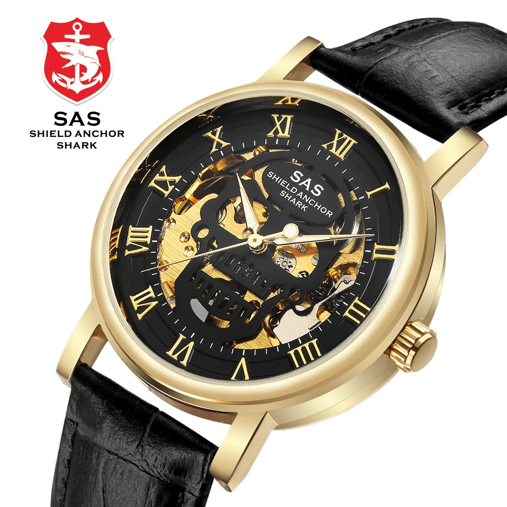 Luxury Mechanical Watch Men Skull Watches Luminous Waterproof Men's Fashion Skeleton Wrist Clock relogio masculino | Наручные часы