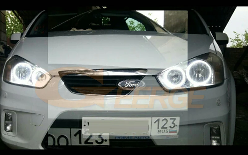 Для Ford C-Max MkI 2008 2009 2010 галогенная фара отличное Ультра яркое освещение smd комплект светодиодов «глаза ангела» DRL