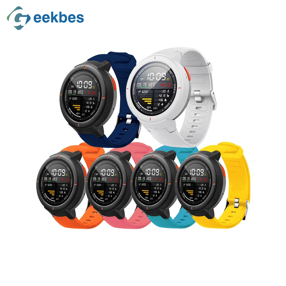 Amazfit Verge ремешок Lite мягкая замена силиконовый для часов браслет 20 мм Huami Xiaomi 3