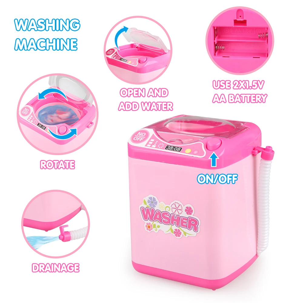 Мини кухня игрушки стиральная машина игрушка свет вверх и звук пластик