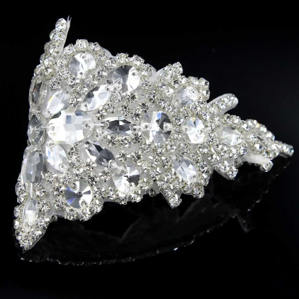 1 шт. BlingBling прозрачный цветок Хрустальное стекло серебро горный хрусталь
