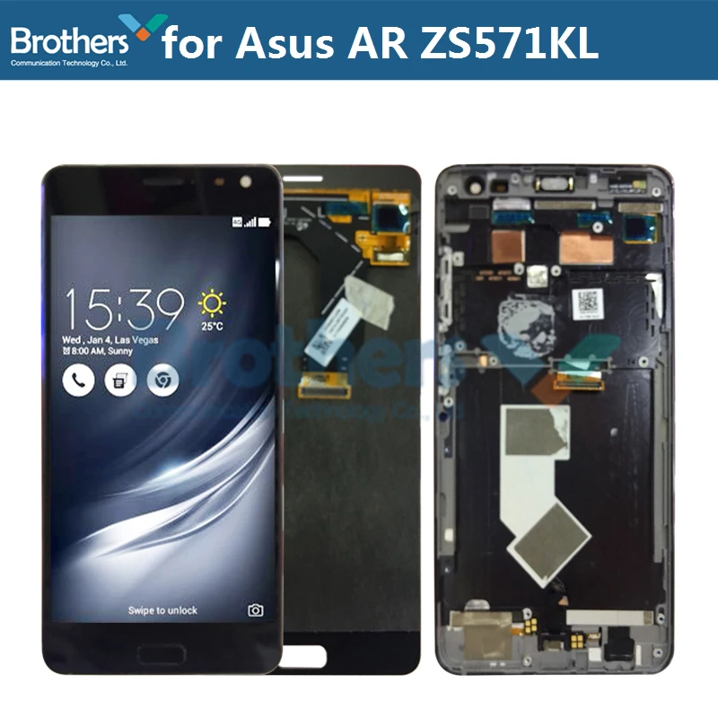 ЖК-дисплей с рамкой для Asus Zenfone AR ZS571KL, сенсорный экран с дигитайзером для ASUS ZS571KL, ЖК-экран в сборе, запасные части